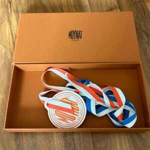 Moynat scarf box with ribbon